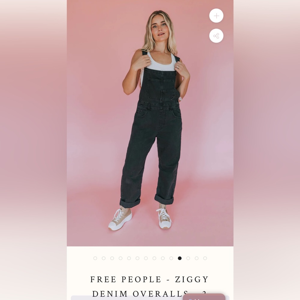 Free people ziggy denim overalls